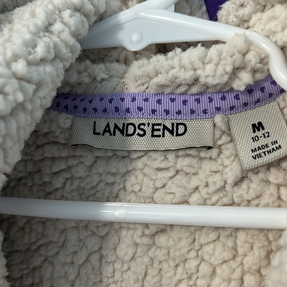 Lands’ End Girl’s hooded sharps lining jacket - Picture 3 of 7